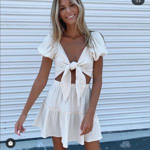 BRAND NEW TIE TOP & SKIRT SET